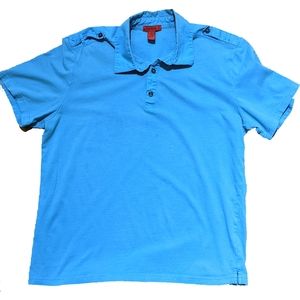 Alfani light blue military style polo. Men's medium.